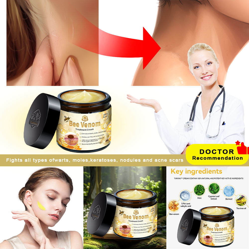 Remove moles instantly🎁(Last day for a limited time: 80% OFF )💥𝑇𝑢𝑟𝑜𝑛𝑢™ Bee Venom Skin Treatment Cream（𝐴𝐴𝐷 𝑅𝑒𝑐𝑜𝑚𝑚𝑒𝑛𝑑𝑒𝑑）