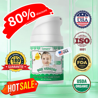 (Made and Shipped from USA) 🔥𝗟𝗲𝗻𝗮𝗿𝗼® 𝗕𝗲𝗲 𝗩𝗲𝗻𝗼𝗺 𝗔𝗻𝘁𝗶-𝗪𝗿𝗶𝗻𝗸𝗹𝗲 𝗖𝗿𝗲𝗮𝗺 - 🎉LAST DAY 80% OFF